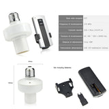 Durable E27 Screw LED Light Lamp Base Holder With Wireless Remote Control Switch Bulb Socket led