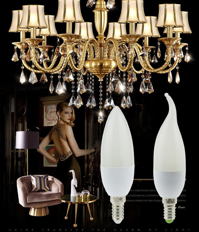 Led Candle Bulb E14 220V Save Energy spotlight Warm/cool white chandlier crystal Lamp Ampoule Bombillas Home Light