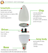 Led Candle Bulb E14 220V Save Energy spotlight Warm/cool white chandlier crystal Lamp Ampoule Bombillas Home Light