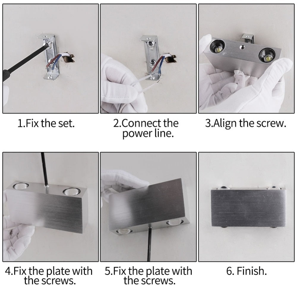 Led Wall Lamp Modern Sconce Stair Lighting Fixture Living Room Bedroom Bed Bedside Indoor Light Home Hallway Loft Irregular