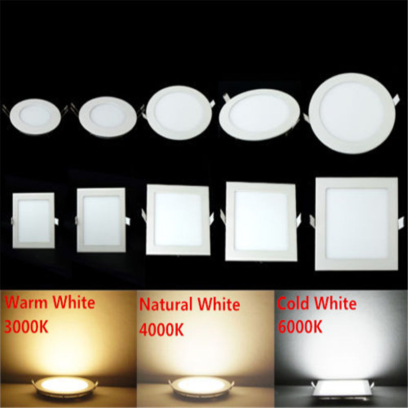 LED Ceiling Downlight 25Watt Round/Square Recessed Kitchen Bathroom Lamp 85-265V LED Panel light Warm/Cool White