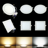 LED Ceiling Downlight 25Watt Round/Square Recessed Kitchen Bathroom Lamp 85-265V LED Panel light Warm/Cool White