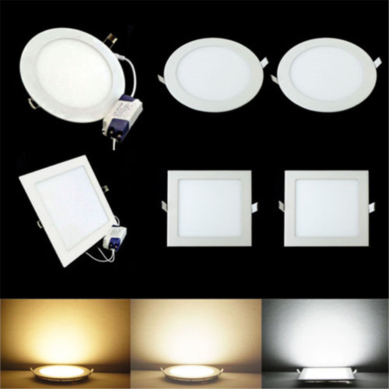 LED Ceiling Downlight 25Watt Round/Square Recessed Kitchen Bathroom Lamp 85-265V LED Panel light Warm/Cool White