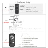 LED Dimmer Switch PWM Wireless RF 2.4G 4-Zone Touch Remote Smart Home Wifi Relay DC12V 24V Controller for Single Color LED Strip