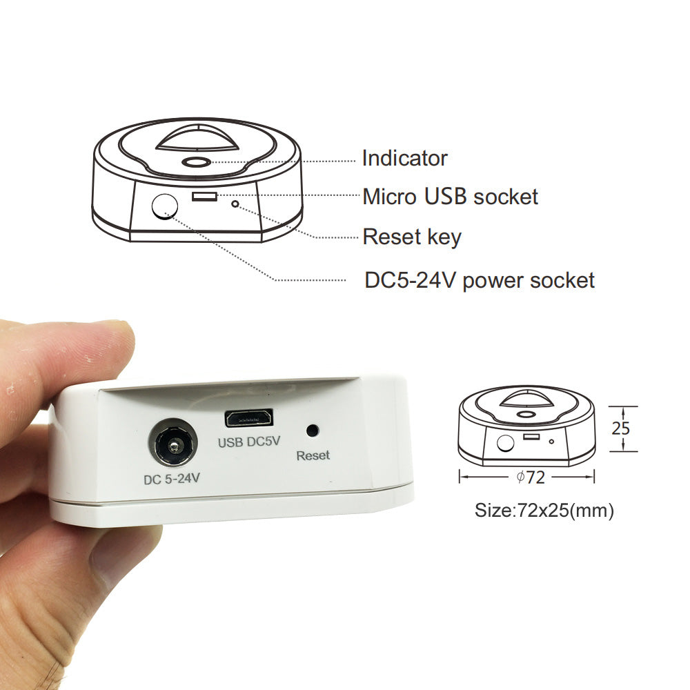 LED Dimmer Switch PWM Wireless RF 2.4G 4-Zone Touch Remote Smart Home Wifi Relay DC12V 24V Controller for Single Color LED Strip