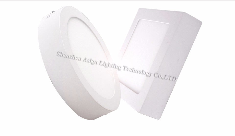 LED Panel Light 6W 12W 18W Surface Mounted LED Ceiling Lights AC85-265V Round Square LED Downlight 30 60 90pcs 2835SMD