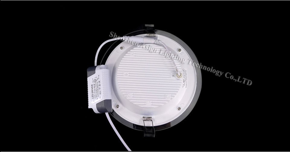 Dimmable LED Panel Downlight 6W 12W 18W Round Glass Ceiling Recessed Lights SMD 5730 Warm Cold White LED Panel Light AC85-265V