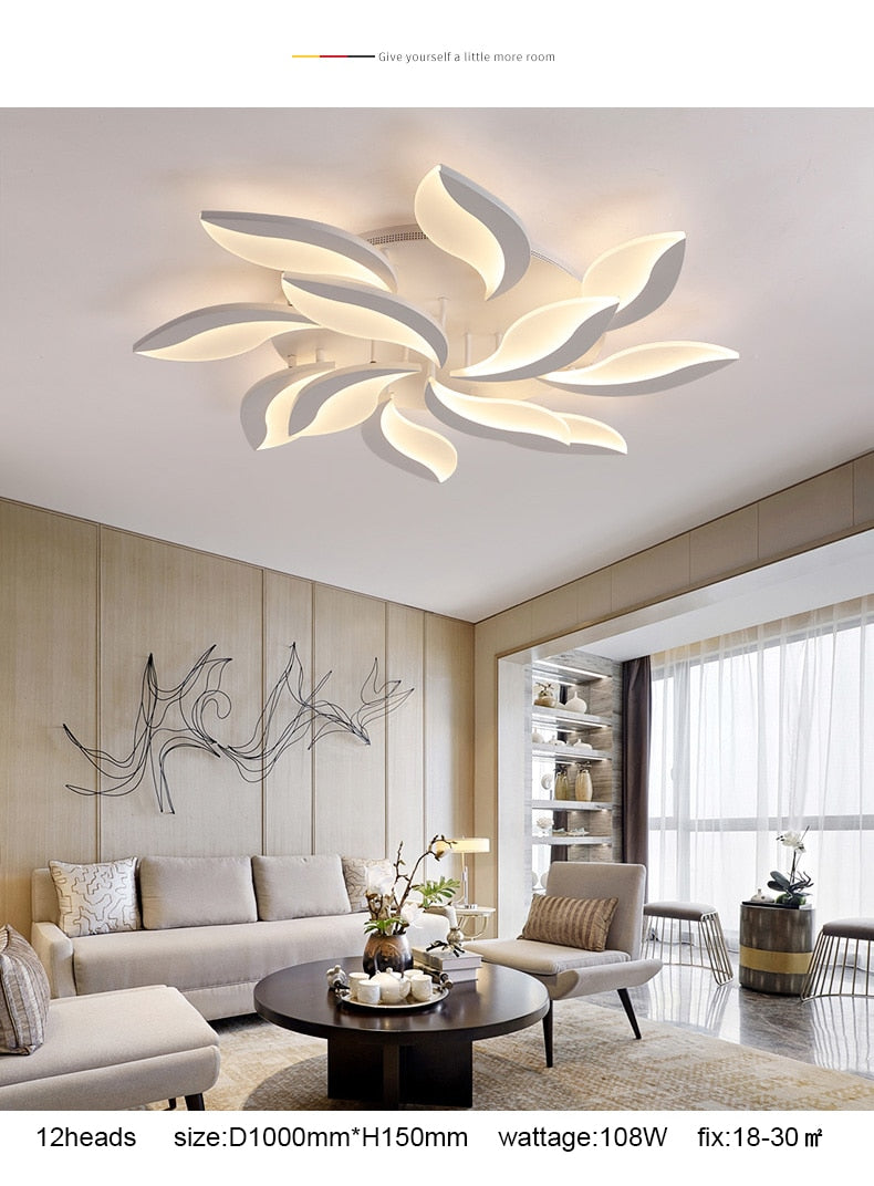 Living room LED Ceiling Light AC110 220V Acrylic Modern Chandelier Ceiling Lamp For Bedroom Study room Kitchen Dining Home Lamp