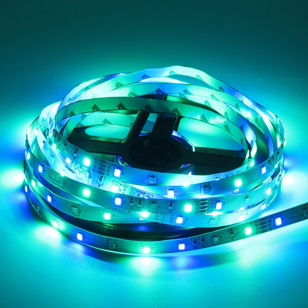 5M 10M RGB LED Strip 12V 60LEDs/m SMD 2835 Waterproof Flexible Tape Ribbon Colorful Rope Light String Lamp +LED Controller +Power
