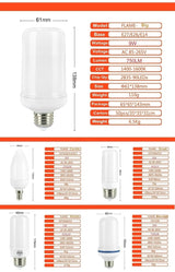 LED Flame Lamp E27 E26 B22 E14 E12 Light Bulb Flame Effect Fire Lamps Flickering Emulation 3W 5W 7W 9W Decor LED Lamp AC85-265V