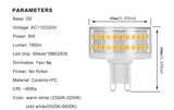 LED BULB Dimmable G9 AC120V 220V 8W 90LEDS SMD2835 No Flicker LED Light Lamp 780LM Chandelier Light Replace 80W Halogen Lighting
