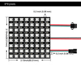 Panel Screen 8*8,16*16,8*32 Pixel 256 Pixels Digital Flexible LED Programmed Individually Addressable Full Color DC5V
