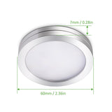 Dimmable 2.5W DC12V LED Under Cabinet Closet Light Aluminum LED Display Case Lights For Kitchen Counter Cupboard Puck Lights