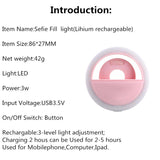 Universal Selfie LED Ring Flash Light Portable Phone 36 LEDS Selfie Lamp Luminous Ring Clip For iPhone 8 7 6 Plus Samsung