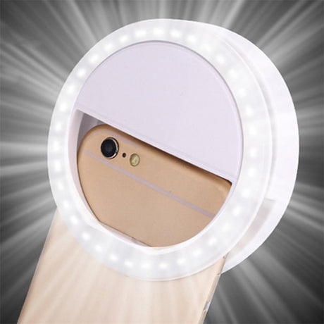 Universal Selfie LED Ring Flash Light Portable Phone 36 LEDS Selfie Lamp Luminous Ring Clip For iPhone 8 7 6 Plus Samsung