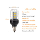 Led bulb E27 E14 E12 E26 5730SMD 110V 220V DC 12V 24V 27LEDs 7W Led Corn Lamp Christmas Chandelier Candle Lighting