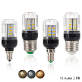 Led bulb E27 E14 E12 E26 5730SMD 110V 220V DC 12V 24V 27LEDs 7W Led Corn Lamp Christmas Chandelier Candle Lighting