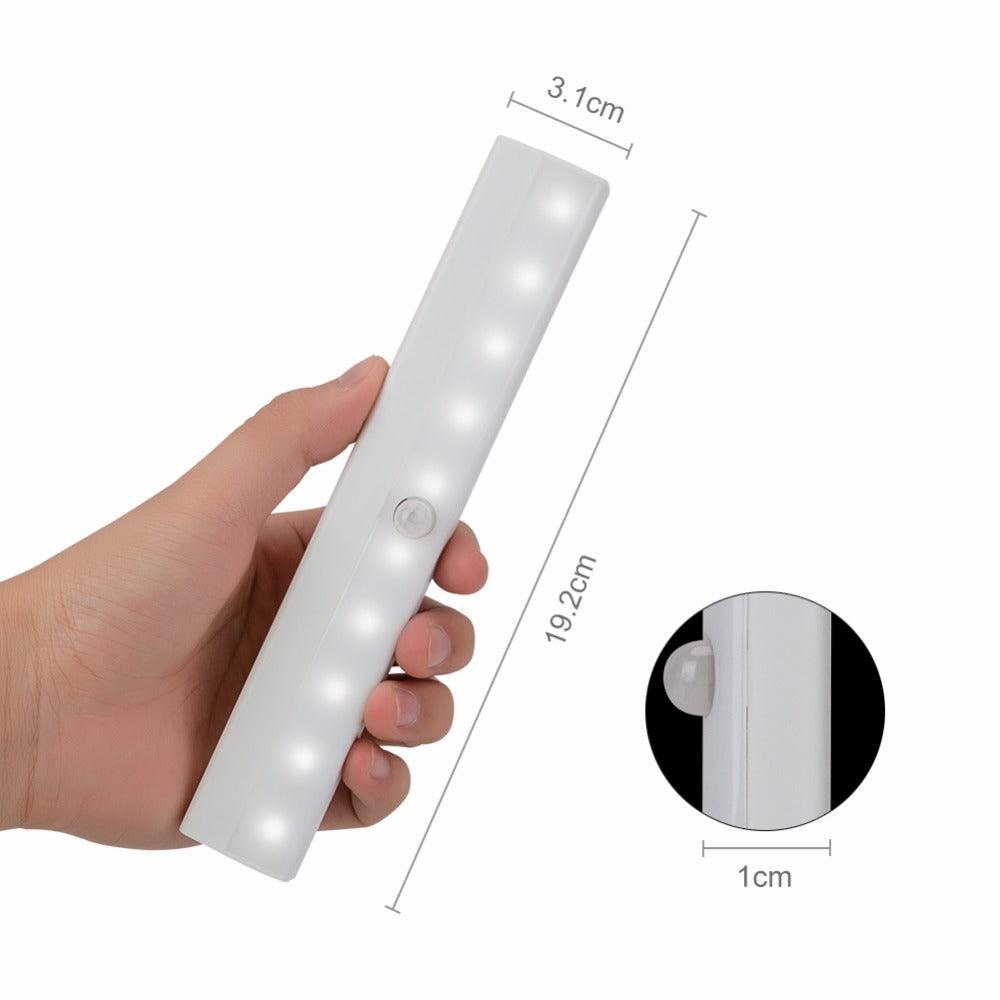 10 LED Wireless PIR Motion Sensor Light Intelligent Portable Infrared Induction Lamp Night Lights for Cabinet Closet Use 4*AAA - LED Lights For Sale : Affordable LED Solutions : Wholesale Prices