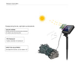 22M 200 Led Christmas Tree Garland Houses/Street Garden Waterproof Solar Chain String Fairy Lights Outdoor Valentines Decoration