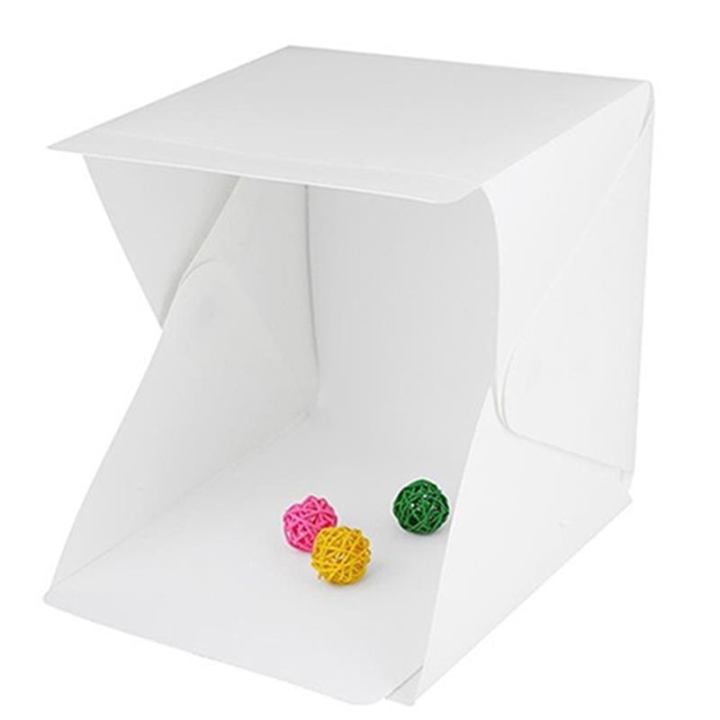 Mini Folding Lightbox Photography Photo Studio Soft box LED Light Soft Box Kit black/white Background Photo for DSLR Camera