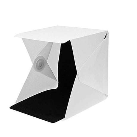 Mini Folding Lightbox Photography Photo Studio Soft box LED Light Soft Box Kit black/white Background Photo for DSLR Camera
