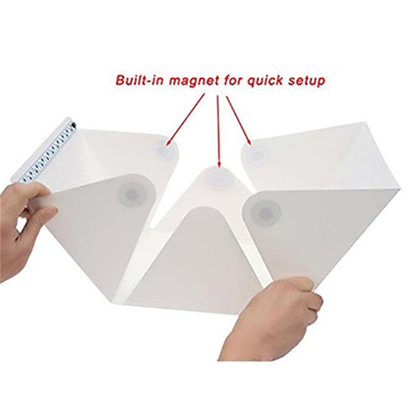 Mini Folding Lightbox Photography Photo Studio Soft box LED Light Soft Box Kit black/white Background Photo for DSLR Camera