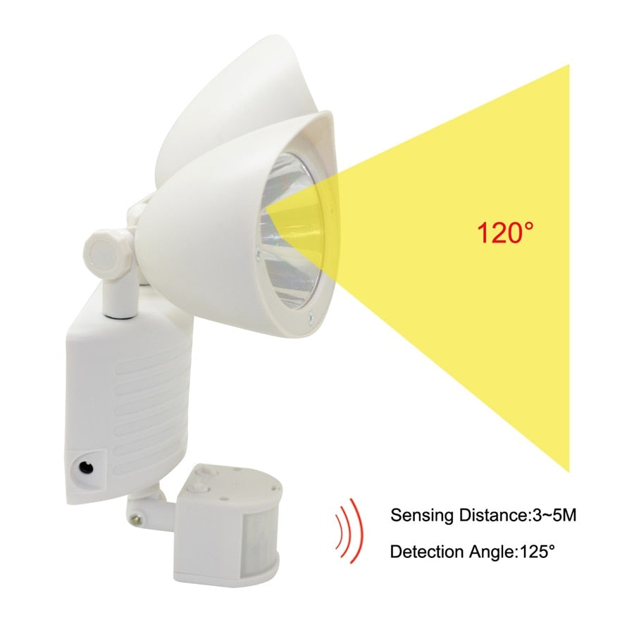 LED Solar Light Twin Head PIR Motion Sensor Lighting Outdoor Garden Solar lamp Waterproof Street Security lamp