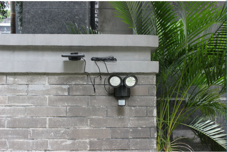 LED Solar Light Twin Head PIR Motion Sensor Lighting Outdoor Garden Solar lamp Waterproof Street Security lamp