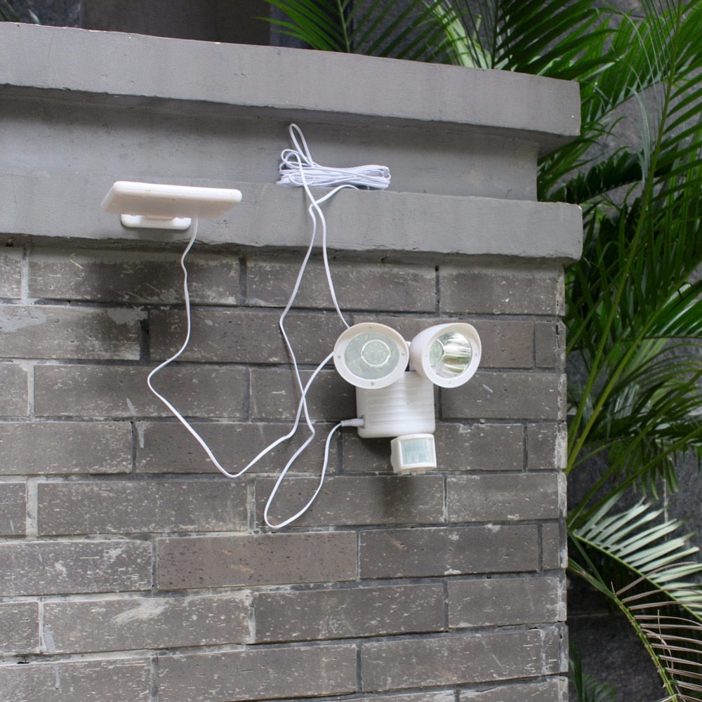 LED Solar Light Twin Head PIR Motion Sensor Lighting Outdoor Garden Solar lamp Waterproof Street Security lamp