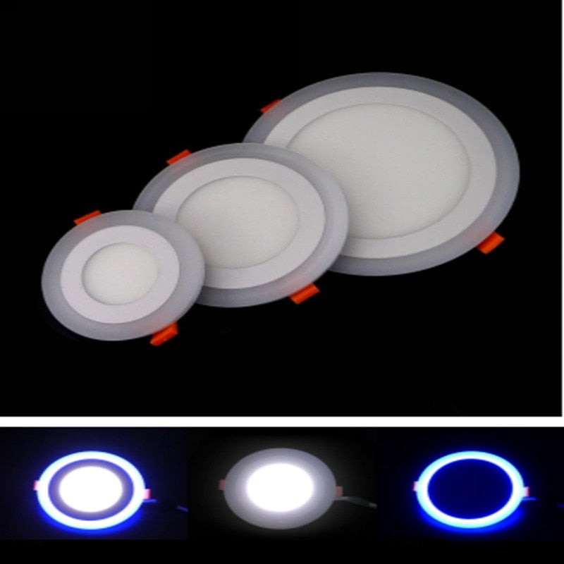 Ultra Thin LED Ceiling Panel Light 6W 9W 16W 24W LED Downlight Round Square Two Color Panel Light Recessed Indoor Spot Light