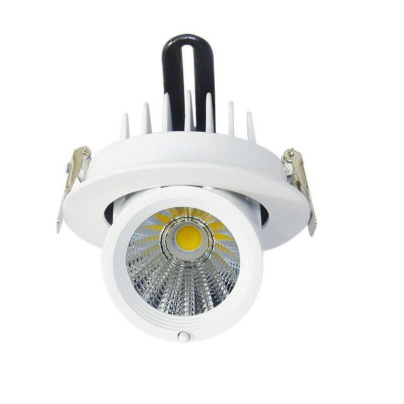Super Bright 10W 15W 25W 30W LED Trunk Light Gimbal Light Adjustable COB Dimmable Rotation Recessed Ceiling Downlight AC85-265V