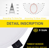 T-SUNRISE Ultra Thin LED Panel Downlight 8W 16W 24W 32W Round/Square LED Ceiling Recessed Lights Power Supply Included SMD4014