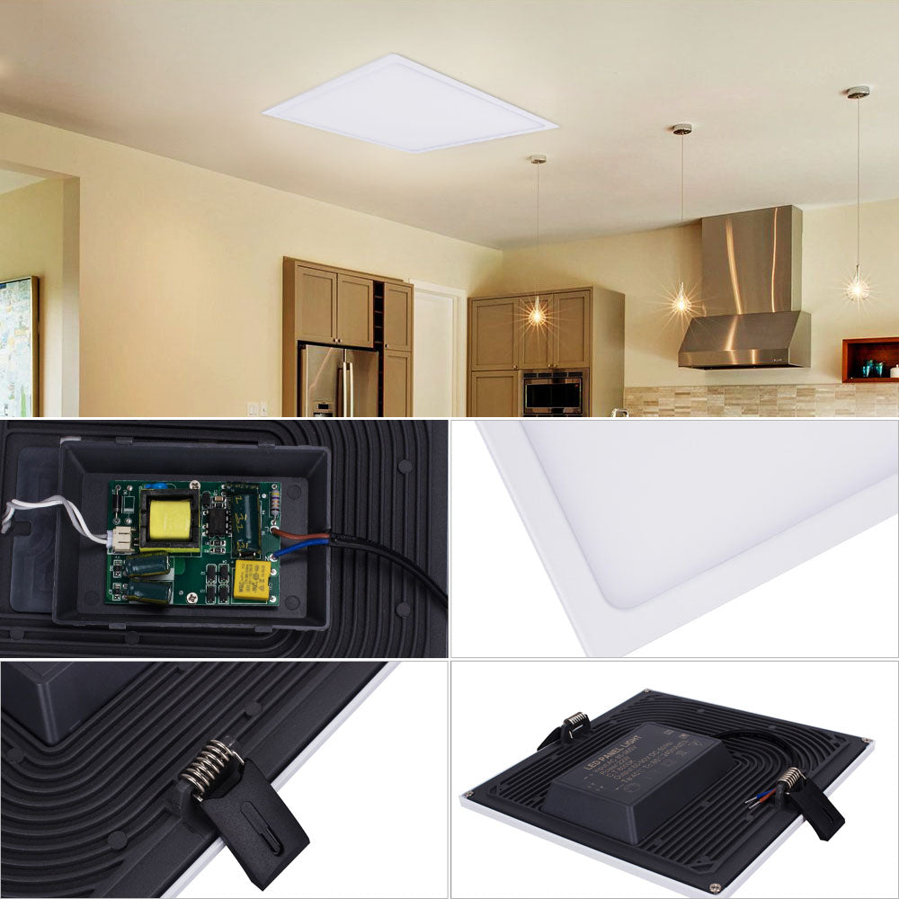 T-SUNRISE Ultra Thin LED Panel Downlight 8W 16W 24W 32W Round/Square LED Ceiling Recessed Lights Power Supply Included SMD4014