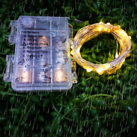 LED String Light Fairy light Battery waterproof Silver Wire Christmas Halloween USB Xmas Decoration Romantic lights 1/2/3/5/10M