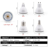 E27 E14 MR16 GU5.3 GU10 Lampada LED Bulb 6W 220V Bombillas LED Lamp Spotlight Lamparas Spot Light