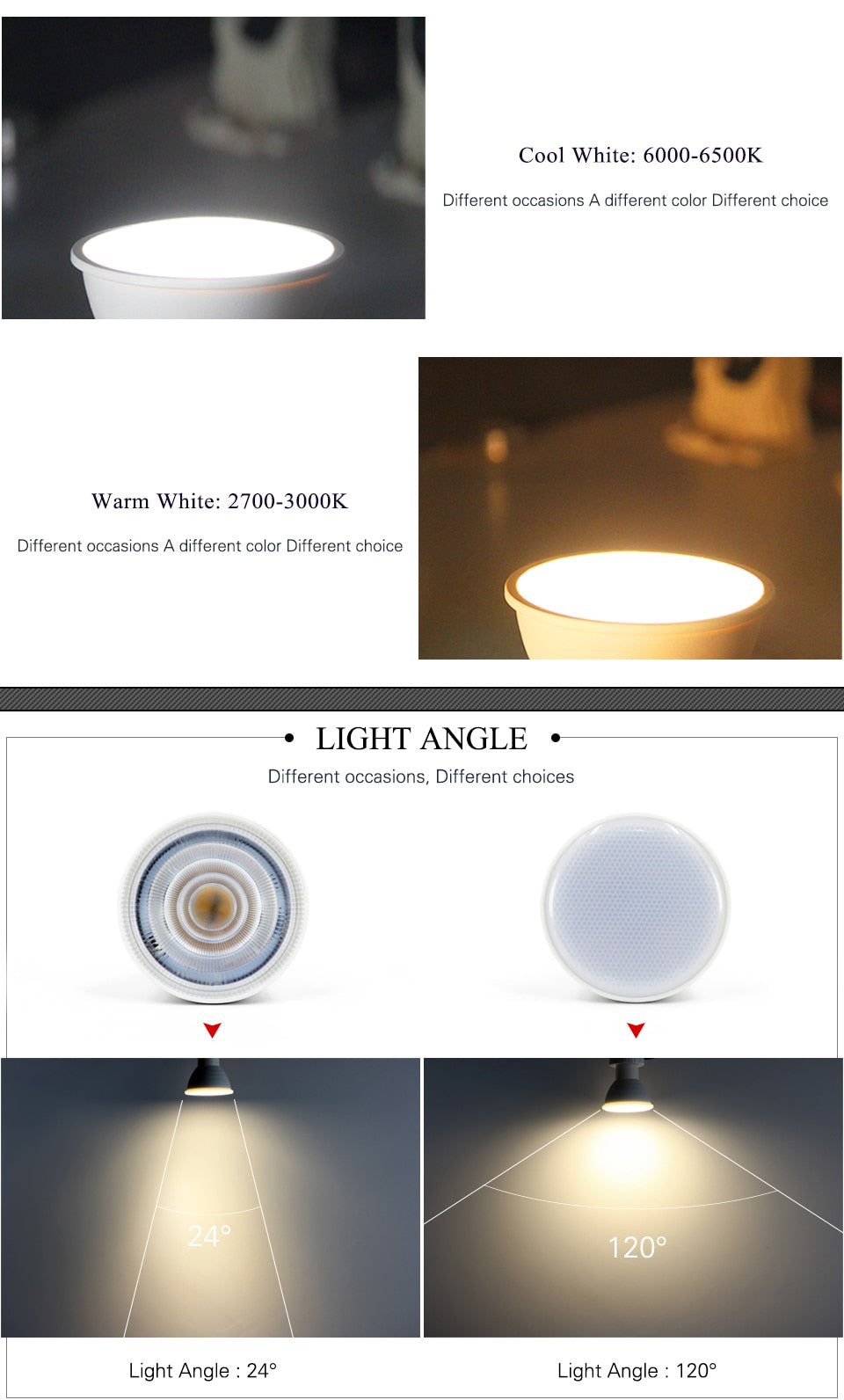 E27 E14 MR16 GU5.3 GU10 Lampada LED Bulb 6W 220V Bombillas LED Lamp Spotlight Lamparas Spot Light