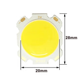 10pcs LED COB Lamp Chip 5W 300-350lm DC 15-18V  28mm-20mm Chip Size Cold/Warm White For DIY LED Floodlight Spotlight Bulb Lamp
