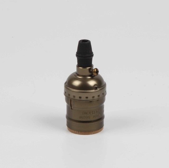 Vintage Retro Lamp Socket E27/E26 Screw Base Golden/Silver/Black Lamp Holder Fitting To Pendant Lamp Desk Lamp Wall Light