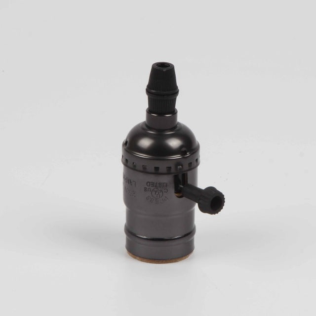 Vintage Retro Lamp Socket E27/E26 Screw Base Golden/Silver/Black Lamp Holder Fitting To Pendant Lamp Desk Lamp Wall Light