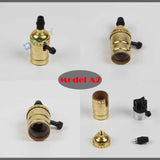 Vintage Retro Lamp Socket E27/E26 Screw Base Golden/Silver/Black Lamp Holder Fitting To Pendant Lamp Desk Lamp Wall Light