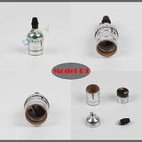 Vintage Retro Lamp Socket E27/E26 Screw Base Golden/Silver/Black Lamp Holder Fitting To Pendant Lamp Desk Lamp Wall Light