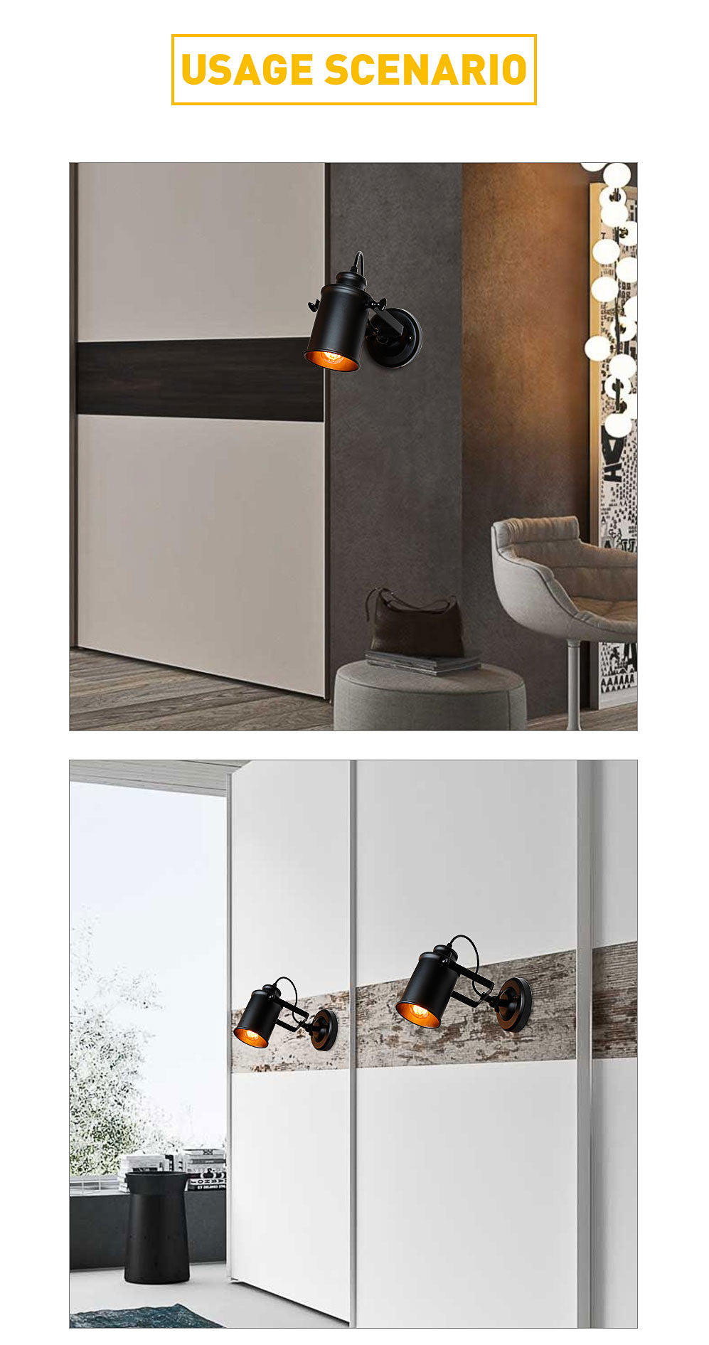 Wall Lamp Retro Industrial wall Light LED Wall sconce Vintage wall Lights for Restaurant bedside Bar Cafe Home Lighting E27