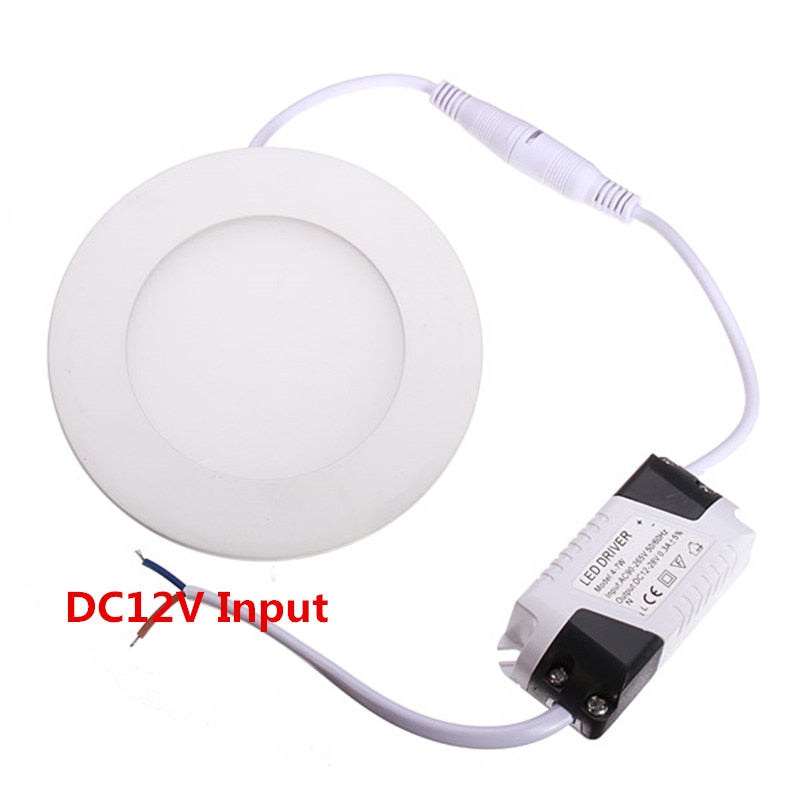 AC/DC 12V 24V led downlight 3W 4W 6W 9W 12W 15W 25W led ceiling recessed grid downlight round panel light