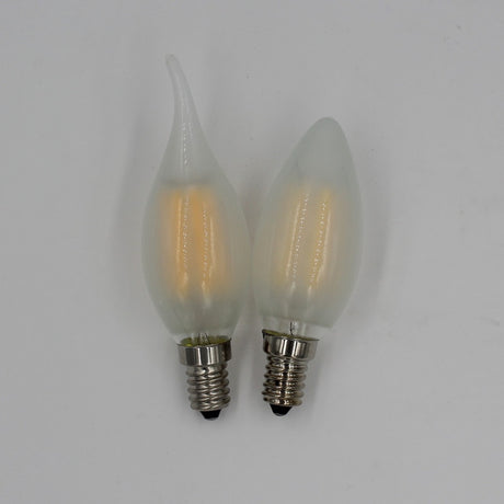 E14 COB LED Candle Lamp C35 B10 2w 4w 6w Flame Frosted LED Filament Bulb light 220v 230v AC Crystal chandelier light source