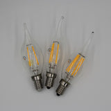E14 COB LED Candle Lamp C35 B10 2w 4w 6w Flame Frosted LED Filament Bulb light 220v 230v AC Crystal chandelier light source