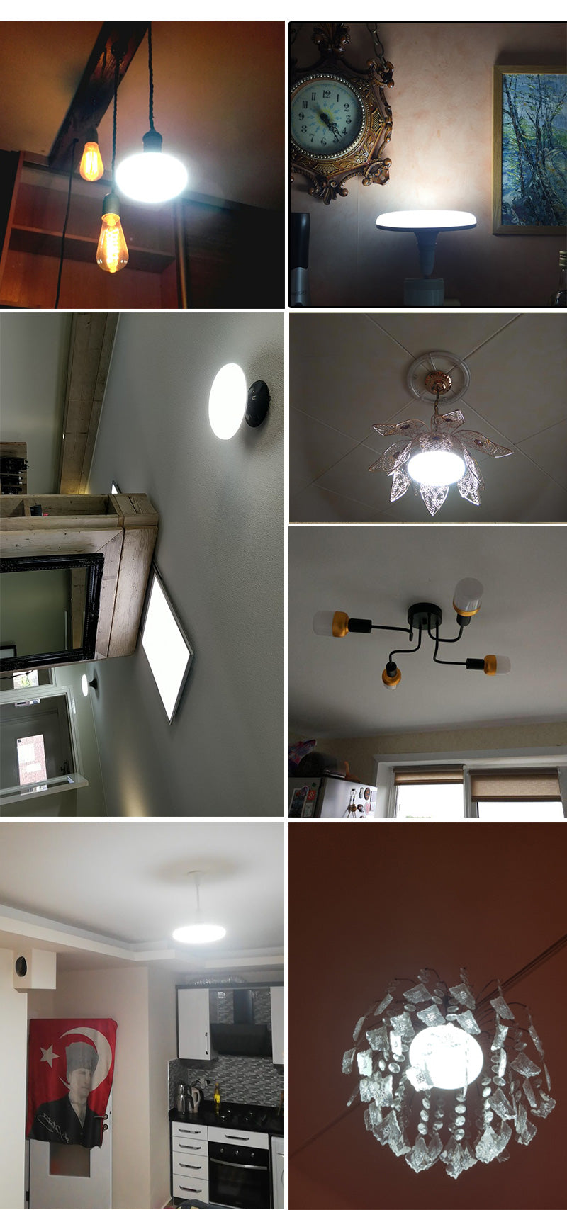 Led Lamps Bombillas Led E27 15W 20W 30W 40W 50W 60W Lampasa LED 220V 230V 240V Spotlights UFO B22/E27 Led Bulbs for Home Lighting