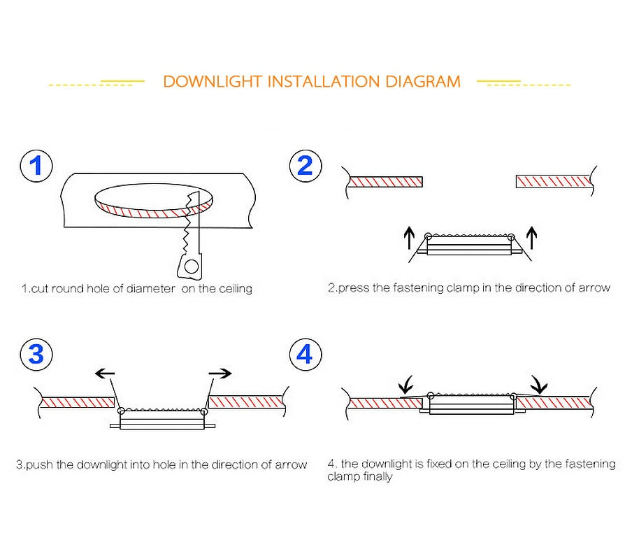 Led Downlight 3W 5W 7W 9W 12W 15W 18W AC 220V 230V 110V Ceiling Bathroom Lamps Living Room Light Home Indoor Lighting