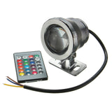 IP68 10W RGB LED Light Garden Fountain Pool Pond Spotlight Waterproof Underwater Lamp with Remote Control Black/Silver