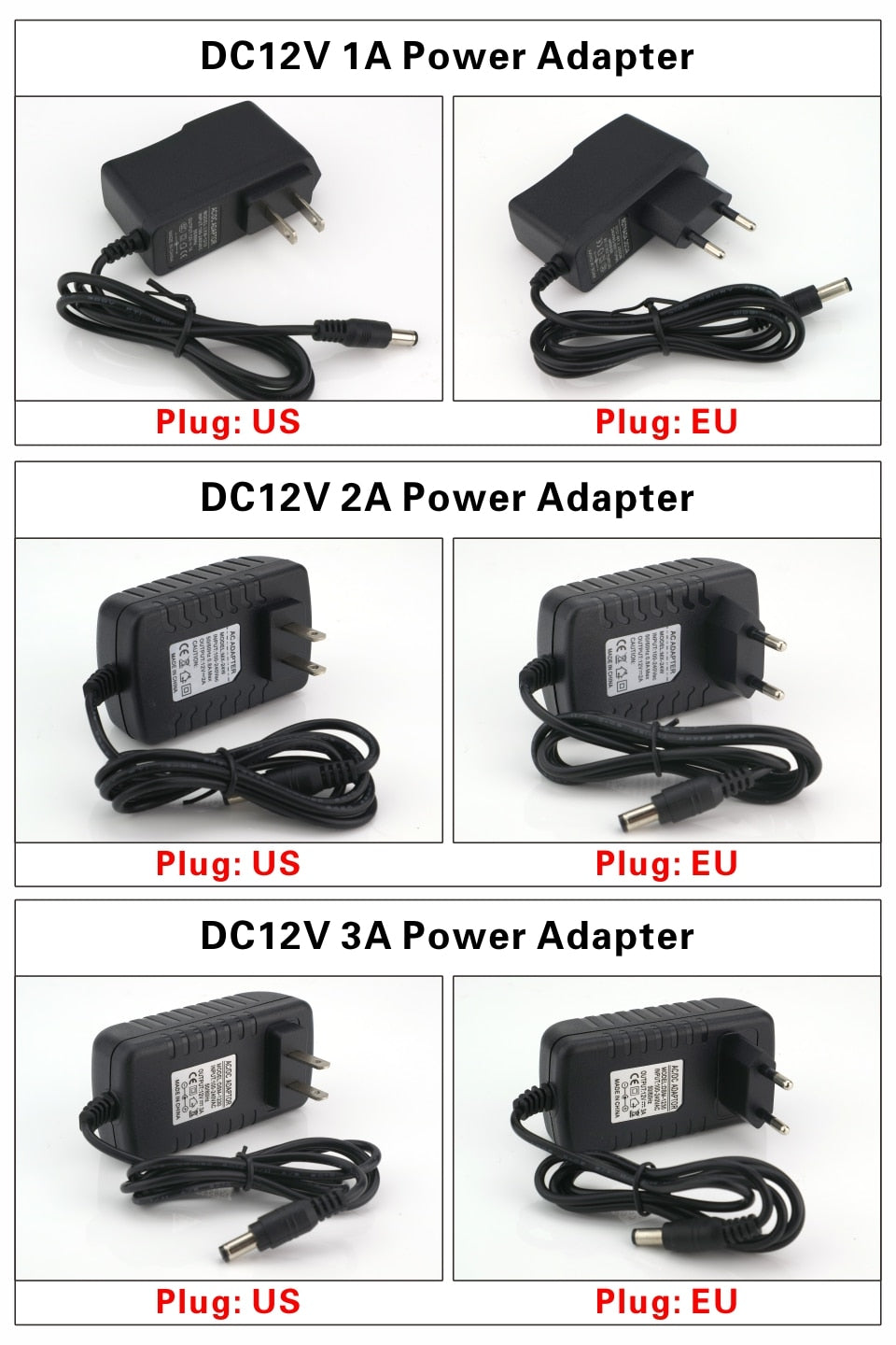 Power Adapter for Led Strip DC 12V 5A Voltage Transfomer with EU