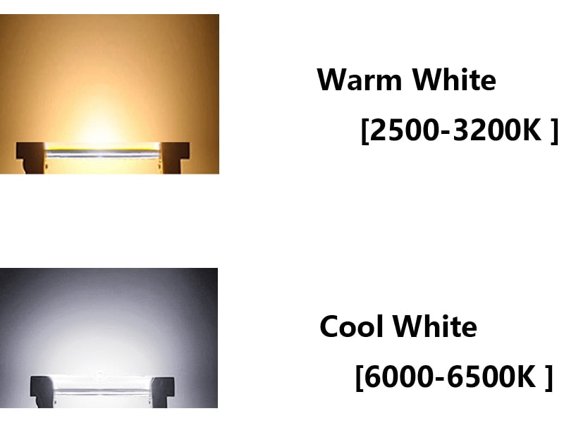 R7S LED 118mm 78mm Dimmable COB Lamp Bulb Glass Tube 15W 30W Replace Halogen Lamp Light AC 220V 230V R7S Spotlight